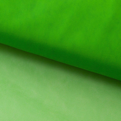 Фатин матовый 16-146, 12 гр/м2, шир.300см, цвет зелёный - купить в Уссурийске. Цена 112.70 руб.