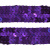 Тесьма с пайетками 12, шир. 20 мм/уп. 25+/-1 м, цвет фиолет - купить в Уссурийске. Цена: 778.19 руб.