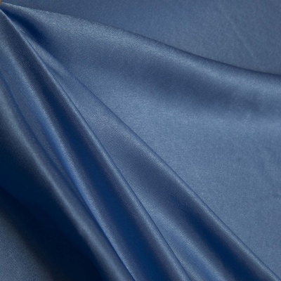 Поли креп-сатин 16-4132, 125 (+/-5) гр/м2, шир.150см, цвет голубой - купить в Уссурийске. Цена 155.57 руб.