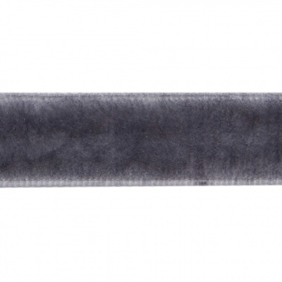 Лента бархатная нейлон, шир.12 мм, (упак. 45,7м), цв.189-т.серый - купить в Уссурийске. Цена: 457.61 руб.