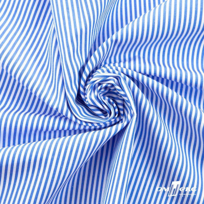 Ткань сорочечная Полоска Кенди, 115 г/м2, 58% пэ,42% хл, шир.150 см, цв.3-синий, (арт.110) - купить в Уссурийске. Цена 306.69 руб.