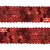 Тесьма с пайетками 3, шир. 20 мм/уп. 25+/-1 м, цвет красный - купить в Уссурийске. Цена: 778.19 руб.