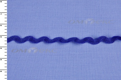 Тесьма плетеная "Вьюнчик"/синий - купить в Уссурийске. Цена: 40.72 руб.
