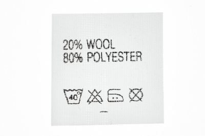Состав и уход 20% wool 80% poliester - купить в Уссурийске. Цена: 64.21 руб.