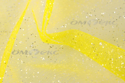 Сетка Глиттер, 40 гр/м2, шир.160см, цвет жёлтый - купить в Уссурийске. Цена 163.01 руб.