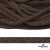 Шнур плетеный d-6 мм, 70% хлопок 30% полиэстер, уп.90+/-1 м, цв.1073-т.коричневый - купить в Уссурийске. Цена: 594 руб.