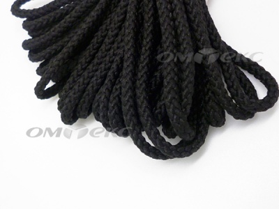 Шнур В-035 4 мм круп.плетение 100 м черный - купить в Уссурийске. Цена: 156.40 руб.