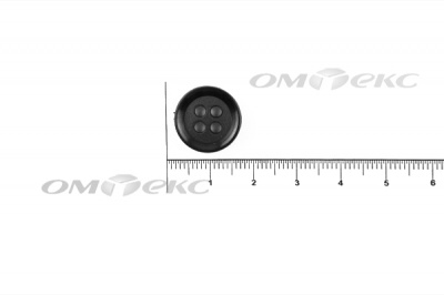 51400/15 мм (4 пр) черные пуговицы - купить в Уссурийске. Цена: 0.67 руб.