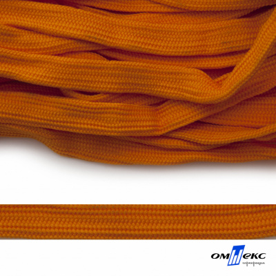 Шнур плетеный (плоский) d-12 мм, (уп.90+/-1м), 100% полиэстер, цв.267 - оранжевый - купить в Уссурийске. Цена: 8.62 руб.