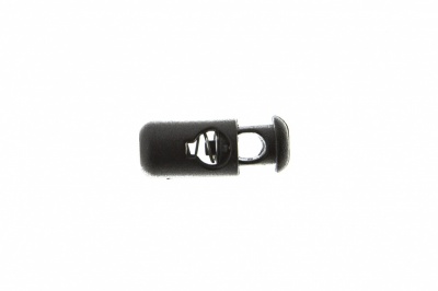 8108 Фиксатор пластиковый "Бочонок", 20х8 мм, цвет чёрный - купить в Уссурийске. Цена: 1.31 руб.