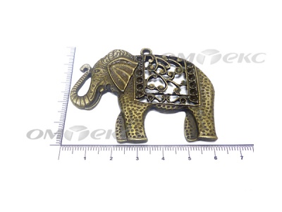 Декоративный элемент для творчества из металла "Слон"  - купить в Уссурийске. Цена: 26.66 руб.