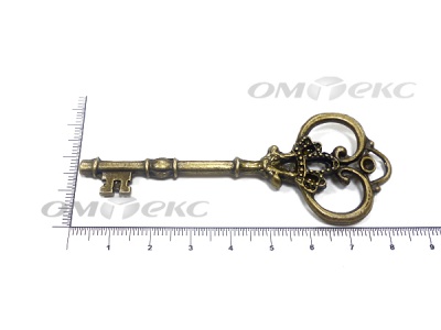 Декоративный элемент для творчества из металла "Ключ"8,5 см  - купить в Уссурийске. Цена: 26.93 руб.