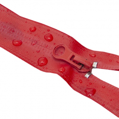 Молния водонепроницаемая PVC Т-7, 20 см, неразъемная, цвет (820)-красный - купить в Уссурийске. Цена: 21.56 руб.