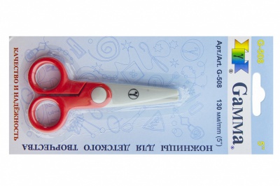 Ножницы G-508 детские 130 мм - купить в Уссурийске. Цена: 118.32 руб.