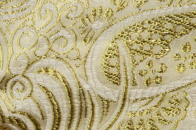 Ткань костюмная жаккард №5, 140 гр/м2, шир.150см, цвет золото - купить в Уссурийске. Цена 383.29 руб.