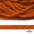 Шнур плетеный d-6 мм, 70% хлопок 30% полиэстер, уп.90+/-1 м, цв.1066-апельсин - купить в Уссурийске. Цена: 588 руб.