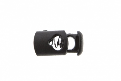 8021 Фиксатор пластиковый "Цилиндр", 20х10 мм, цвет чёрный - купить в Уссурийске. Цена: 1.31 руб.