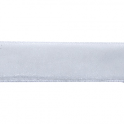 Лента бархатная нейлон, шир.12 мм, (упак. 45,7м), цв.01-белый - купить в Уссурийске. Цена: 457.61 руб.