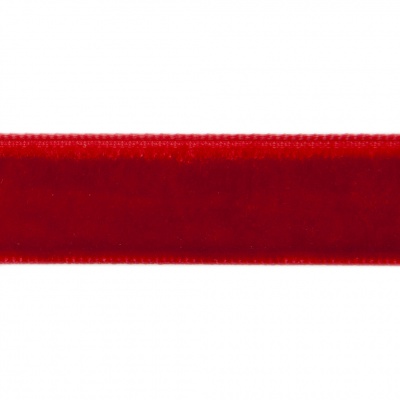Лента бархатная нейлон, шир.12 мм, (упак. 45,7м), цв.45-красный - купить в Уссурийске. Цена: 396 руб.