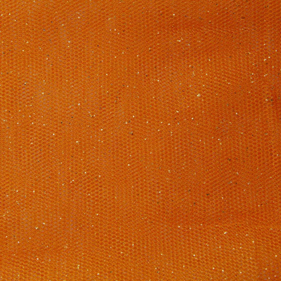 Сетка Глиттер, 24 г/м2, шир.145 см., оранжевый - купить в Уссурийске. Цена 118.43 руб.