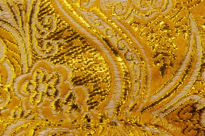 Ткань костюмная жаккард №12, 140 гр/м2, шир.150см, цвет жёлтый - купить в Уссурийске. Цена 383.29 руб.