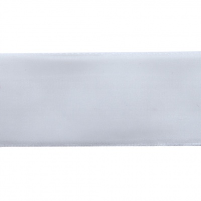 Лента бархатная нейлон, шир.25 мм, (упак. 45,7м), цв.01-белый - купить в Уссурийске. Цена: 981.09 руб.