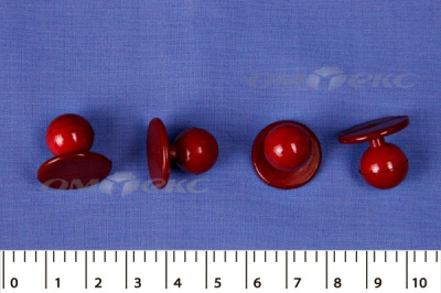 Пуговица поварская "Пукля", 10 мм, цвет красный - купить в Уссурийске. Цена: 2.28 руб.