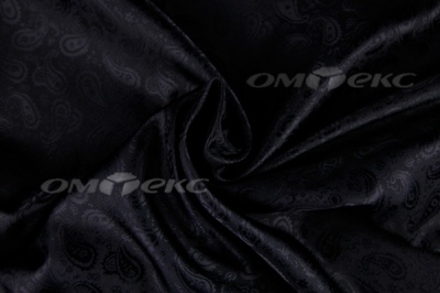 Ткань подкладочная жаккард Р14098, чёрный, 85 г/м2, шир. 150 см, 230T - купить в Уссурийске. Цена 166.45 руб.