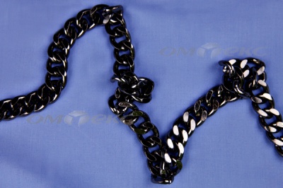 Цепь металл декоративная №9 (13,5*16,5) черная (10+/-1 м)  - купить в Уссурийске. Цена: 808.92 руб.