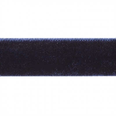 Лента бархатная нейлон, шир.12 мм, (упак. 45,7м), цв.180-т.синий - купить в Уссурийске. Цена: 411.60 руб.