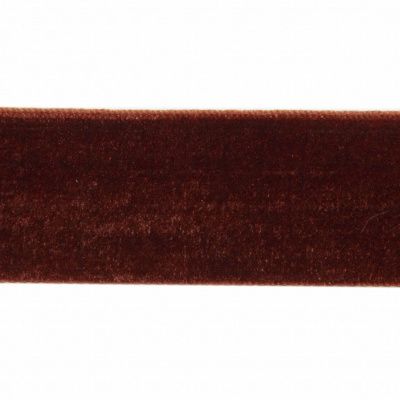 Лента бархатная нейлон, шир.25 мм, (упак. 45,7м), цв.120-шоколад - купить в Уссурийске. Цена: 981.09 руб.