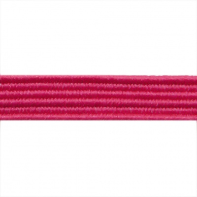 Резиновые нити с текстильным покрытием, шир. 6 мм ( упак.30 м/уп), цв.- 84-фуксия - купить в Уссурийске. Цена: 155.22 руб.