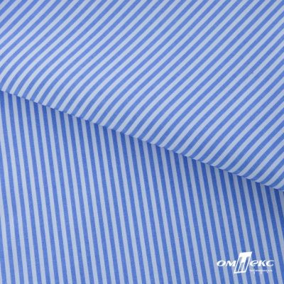 Ткань сорочечная Полоска Кенди, 115 г/м2, 58% пэ,42% хл, шир.150 см, цв.2-голубой, (арт.110) - купить в Уссурийске. Цена 306.69 руб.