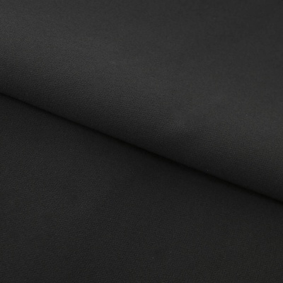 Костюмная ткань "Элис", 220 гр/м2, шир.150 см, цвет чёрный - купить в Уссурийске. Цена 308 руб.