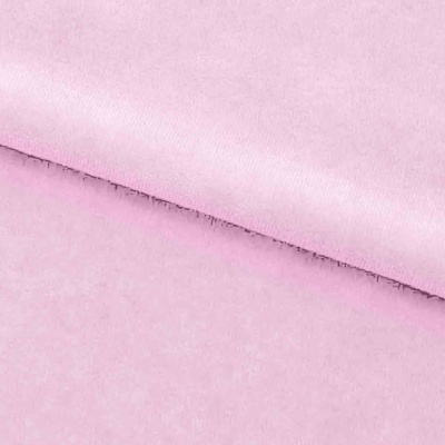 Велюр JS LIGHT 1, 220 гр/м2, шир.150 см, (3,3 м/кг), цвет бл.розовый - купить в Уссурийске. Цена 1 055.34 руб.