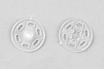 Кнопки пришивные пластиковые 15 мм, блистер 24шт, цв.-прозрачные - купить в Уссурийске. Цена: 68.79 руб.