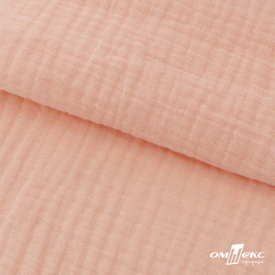 Ткань Муслин, 100% хлопок, 125 гр/м2, шир. 140 см #201 цв.(18)-розовый персик - купить в Уссурийске. Цена 464.97 руб.