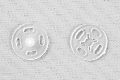 Кнопки пришивные пластиковые 13 мм, блистер 24шт, цв.-прозрачные - купить в Уссурийске. Цена: 62.27 руб.