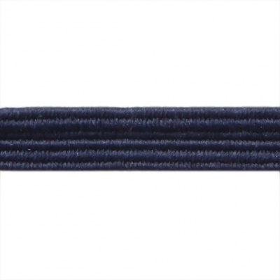 Резиновые нити с текстильным покрытием, шир. 6 мм ( упак.30 м/уп), цв.- 117-т.синий - купить в Уссурийске. Цена: 152.05 руб.