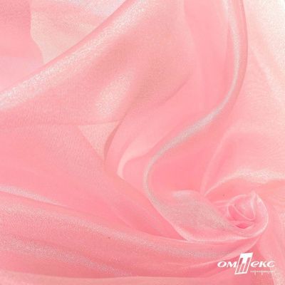 Ткань органза, 100% полиэстр, 28г/м2, шир. 150 см, цв. #47 розовая пудра - купить в Уссурийске. Цена 86.24 руб.
