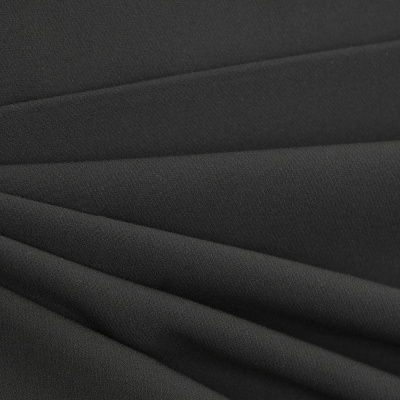 Костюмная ткань "Элис", 200 гр/м2, шир.150см, цвет чёрный - купить в Уссурийске. Цена 306.20 руб.