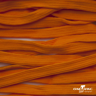 Шнур плетеный (плоский) d-12 мм, (уп.90+/-1м), 100% полиэстер, цв.267 - оранжевый - купить в Уссурийске. Цена: 8.62 руб.