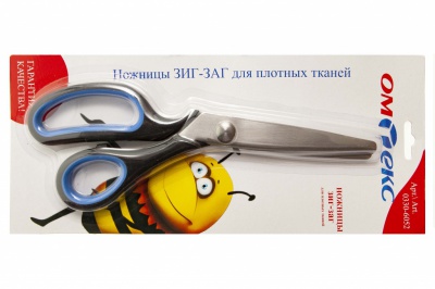 Ножницы арт.0330-6052 "ЗИГ-ЗАГ" 5 мм, для плотных тканей , 9"/ 229 мм - купить в Уссурийске. Цена: 733.08 руб.