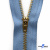 Молнии джинсовые металл т-4, 18 см латунь (YG), цв.-деним (231) - купить в Уссурийске. Цена: 21.57 руб.