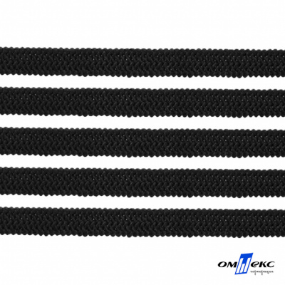 Лента эластичная вязанная (резинка) 4 мм (200+/-1 м) 400 гр/м2 черная бобина "ОМТЕКС" - купить в Уссурийске. Цена: 1.78 руб.