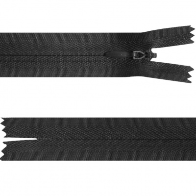 Молния потайная Т3, 18 см, полиэстер, цвет чёрный - купить в Уссурийске. Цена: 4.90 руб.