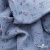 Ткань Муслин принт, 100% хлопок, 125 гр/м2, шир. 140 см, #2308 цв. 69 серо-голубой с цветком - купить в Уссурийске. Цена 413.11 руб.