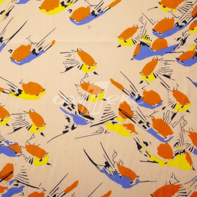 Плательная ткань "Софи" 14.1, 75 гр/м2, шир.150 см, принт птицы - купить в Уссурийске. Цена 241.49 руб.