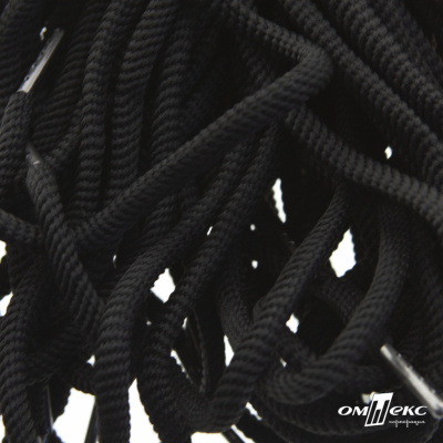 Шнурки #106-09, круглые 130 см, цв.чёрный - купить в Уссурийске. Цена: 21.92 руб.