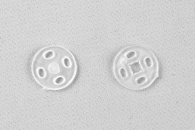 Кнопки пришивные пластиковые 10 мм, блистер 24шт, цв.-прозрачные - купить в Уссурийске. Цена: 48.41 руб.
